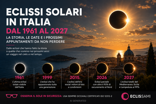 Eclissi solari in Italia: dal 1961 al 2027, tutte le date