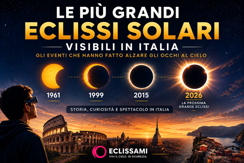 Le Più Grandi Eclissi Solari Visibili in Italia: Gli Eventi che Hanno Fatto Alzare gli Occhi al Cielo
